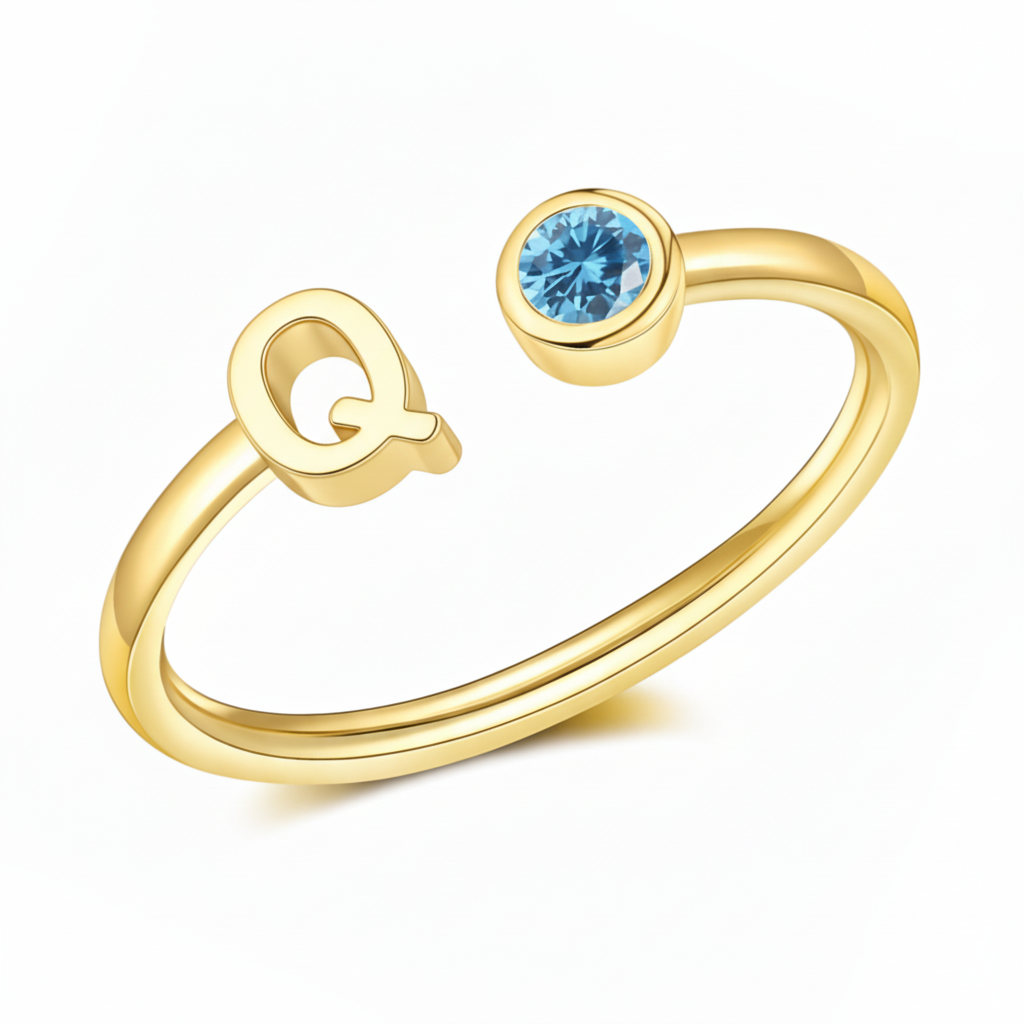Justerbar Initial Ring "Essence"