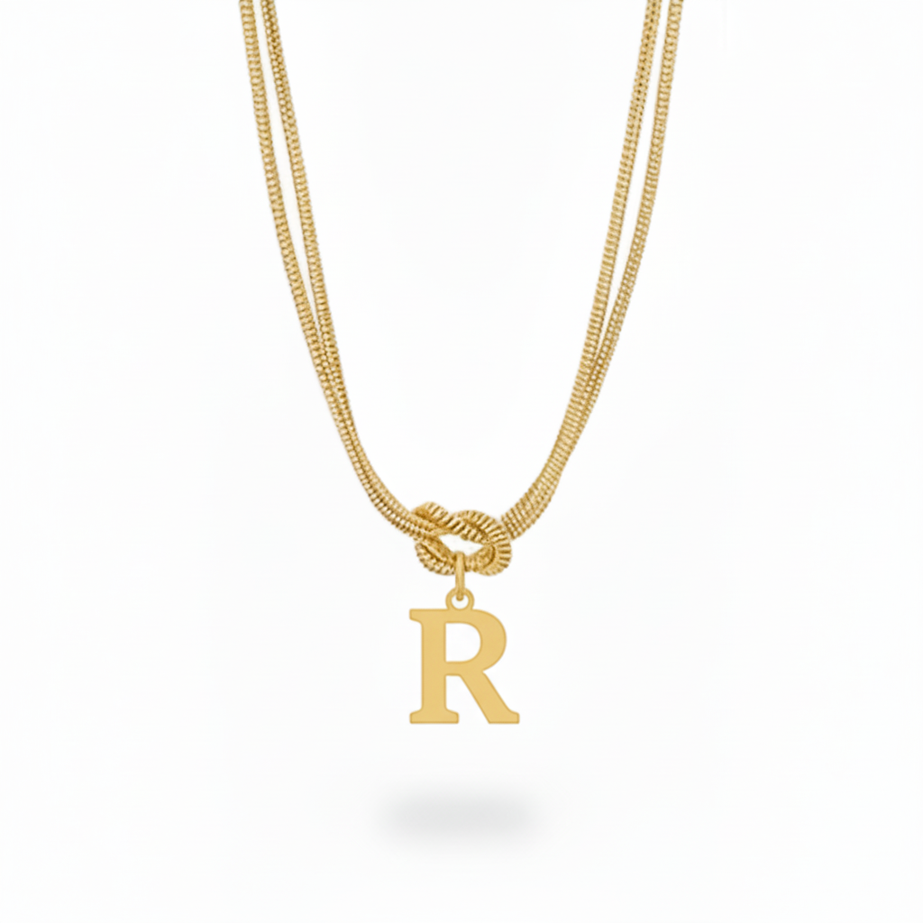 Initial Halskæde "Alphabet Knot"