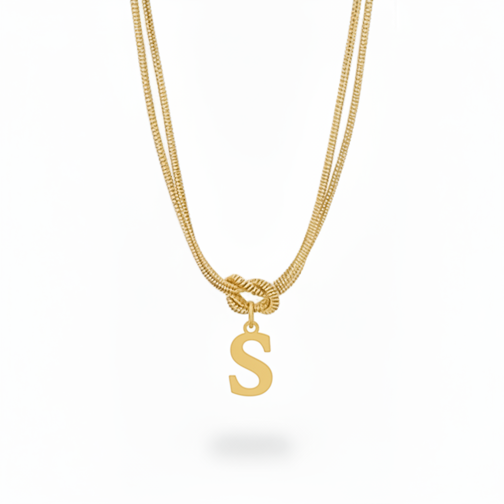 Initial Halskæde "Alphabet Knot"