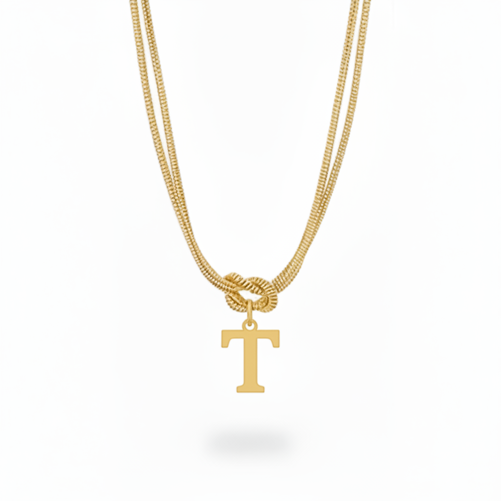 Initial Halskæde "Alphabet Knot"