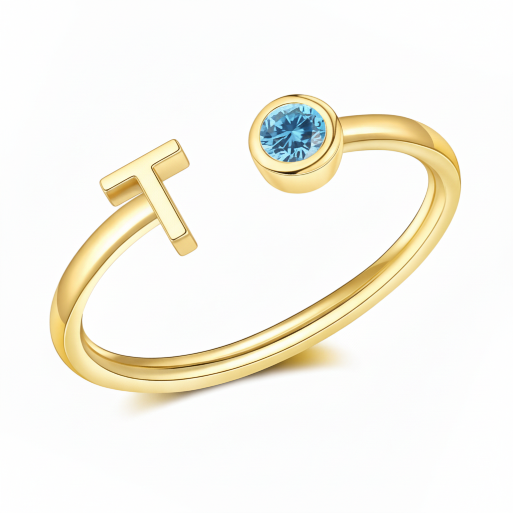 Justerbar Initial Ring "Essence"