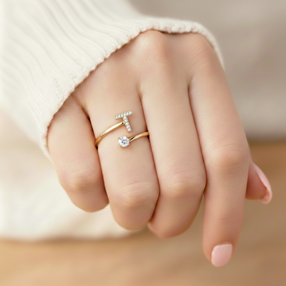 Justerbar Initial Ring "Classic"