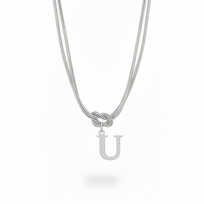 Initial Halskæde "Alphabet Knot"