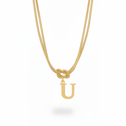 Initial Halskæde "Alphabet Knot"