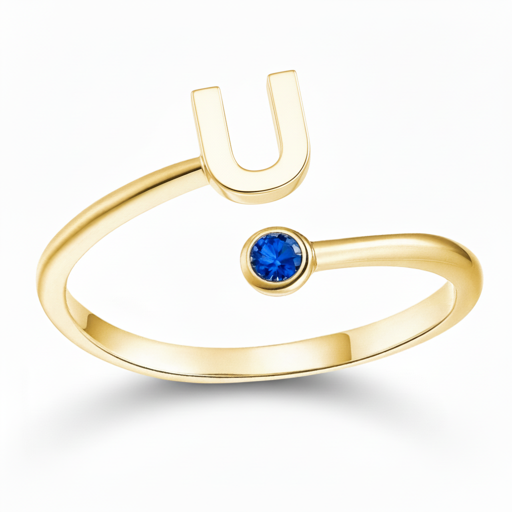 Justerbar Initial Ring "Essence"