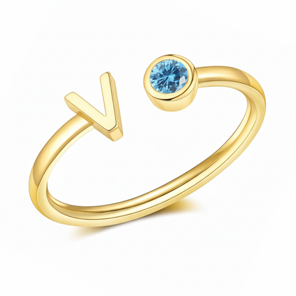 Justerbar Initial Ring "Essence"