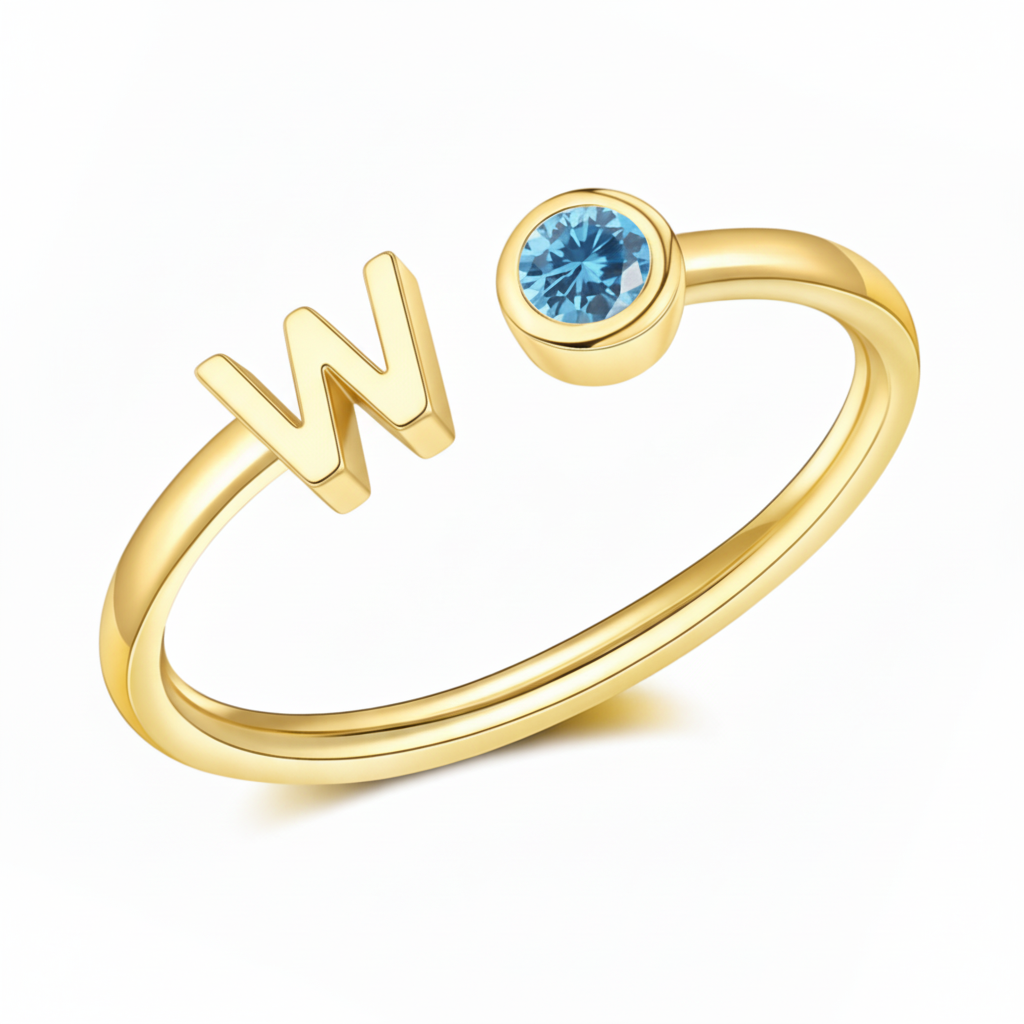 Justerbar Initial Ring "Essence"