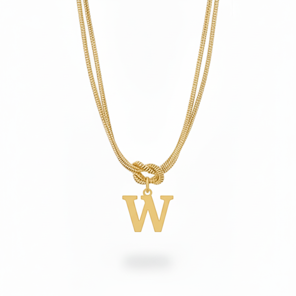 Initial Halskæde "Alphabet Knot"