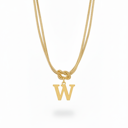 Initial Halskæde "Alphabet Knot"