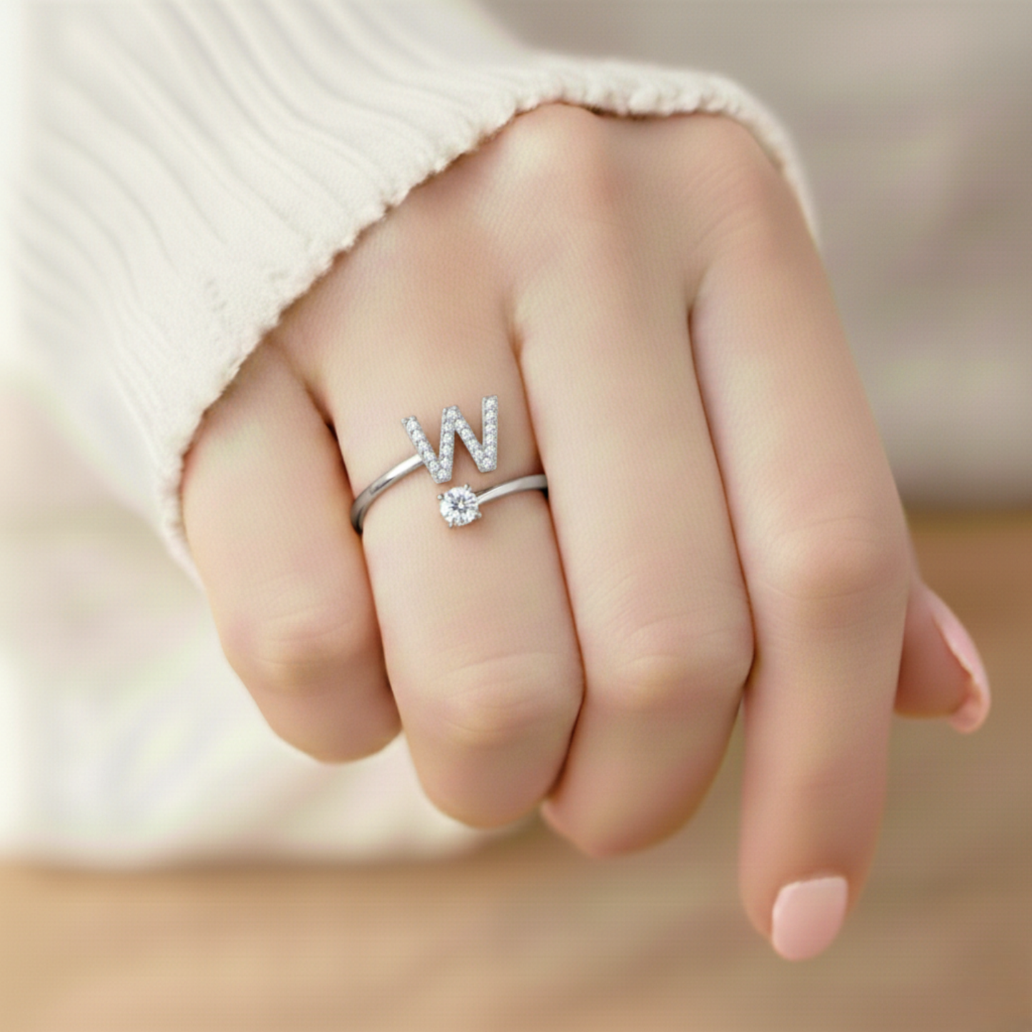 Justerbar Initial Ring "Classic"