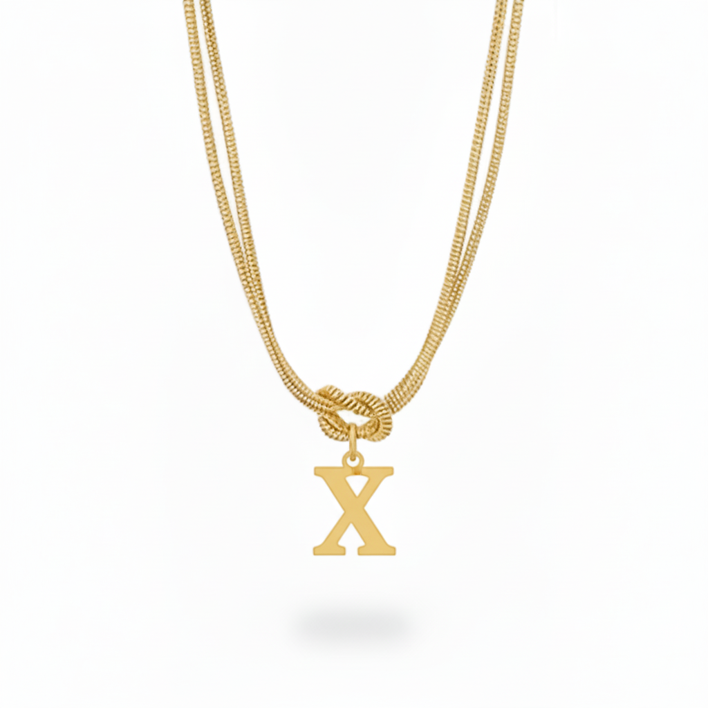 Initial Halskæde "Alphabet Knot"