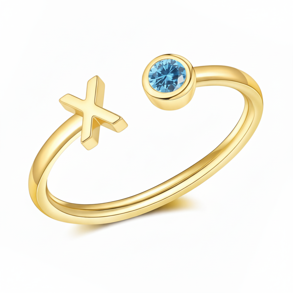 Justerbar Initial Ring "Essence"
