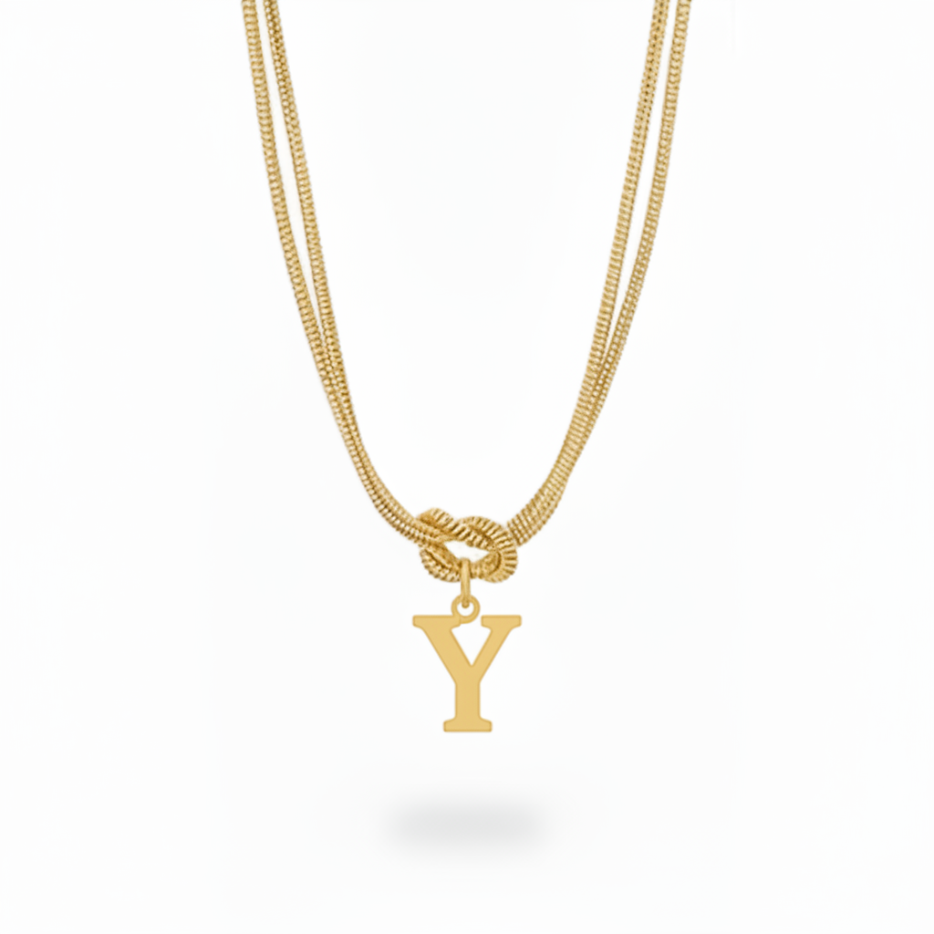 Initial Halskæde "Alphabet Knot"