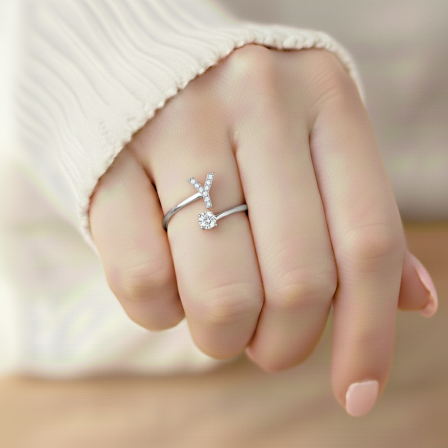 Justerbar Initial Ring "Classic"