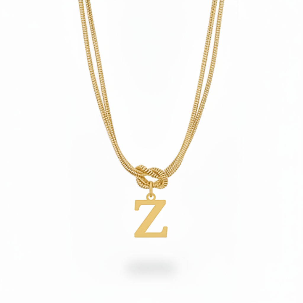 Initial Halskæde "Alphabet Knot"