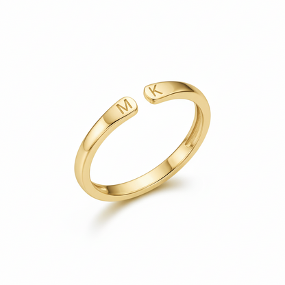 Justerbar Initial Ring "Whisper"