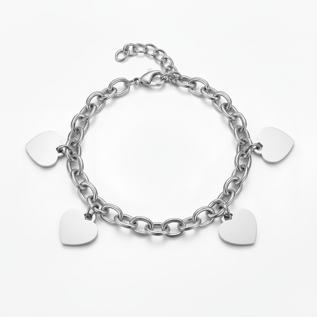 Initial Armbånd "Custom Hearts"