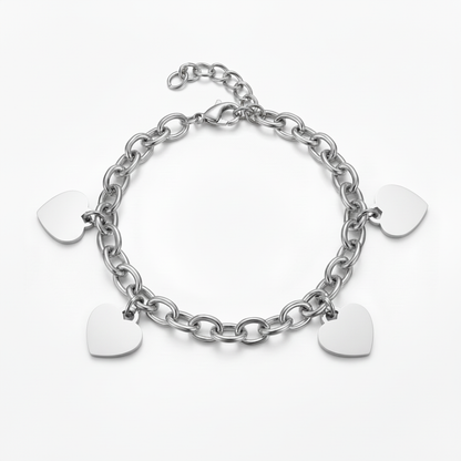 Initial Armbånd "Custom Hearts"