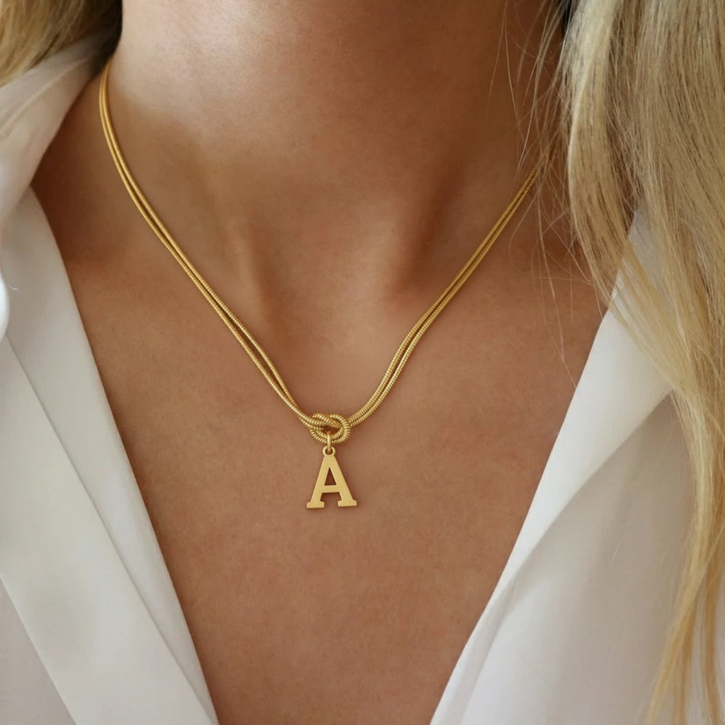 Initial Halskæde "Alphabet Knot"