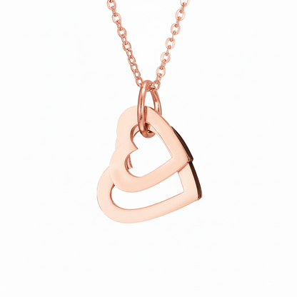 Navnehalskæde "Nested Hearts"