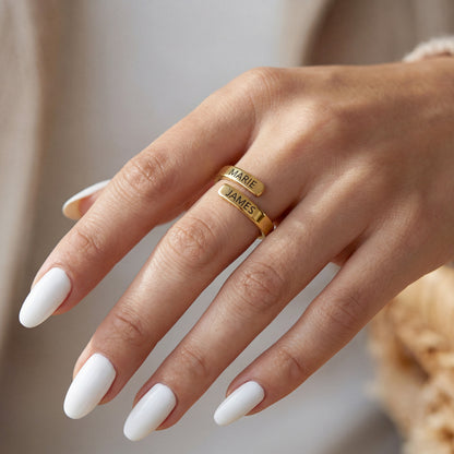 Justerbar Initial Ring "Dual Soul"