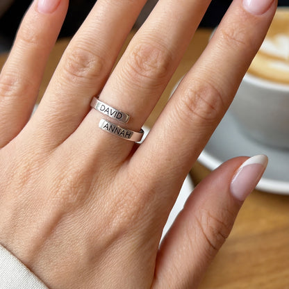 Justerbar Initial Ring "Dual Soul"