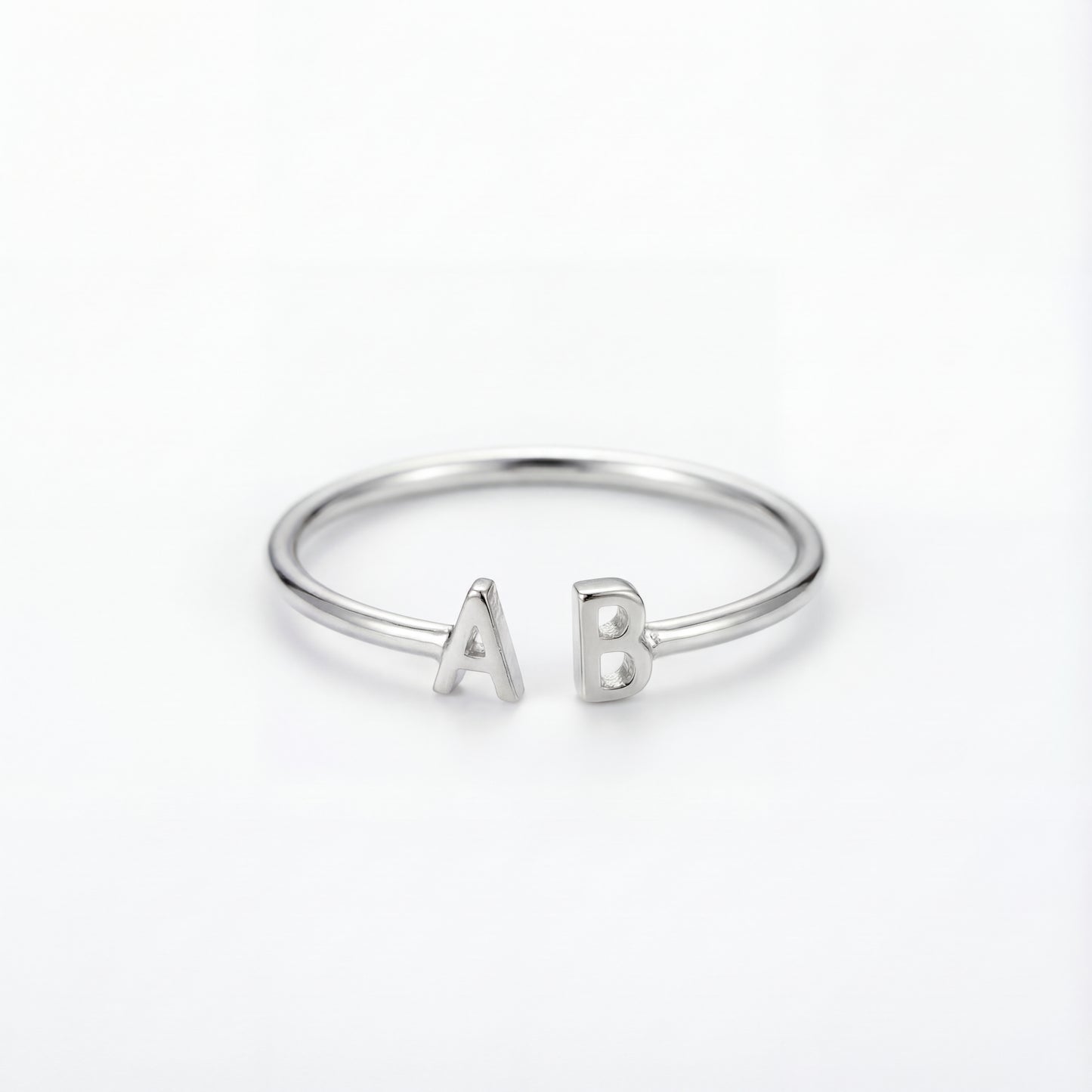 Justerbar Initial Ring "Double Monogram"