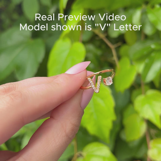 Justerbar Initial Ring "Classic"