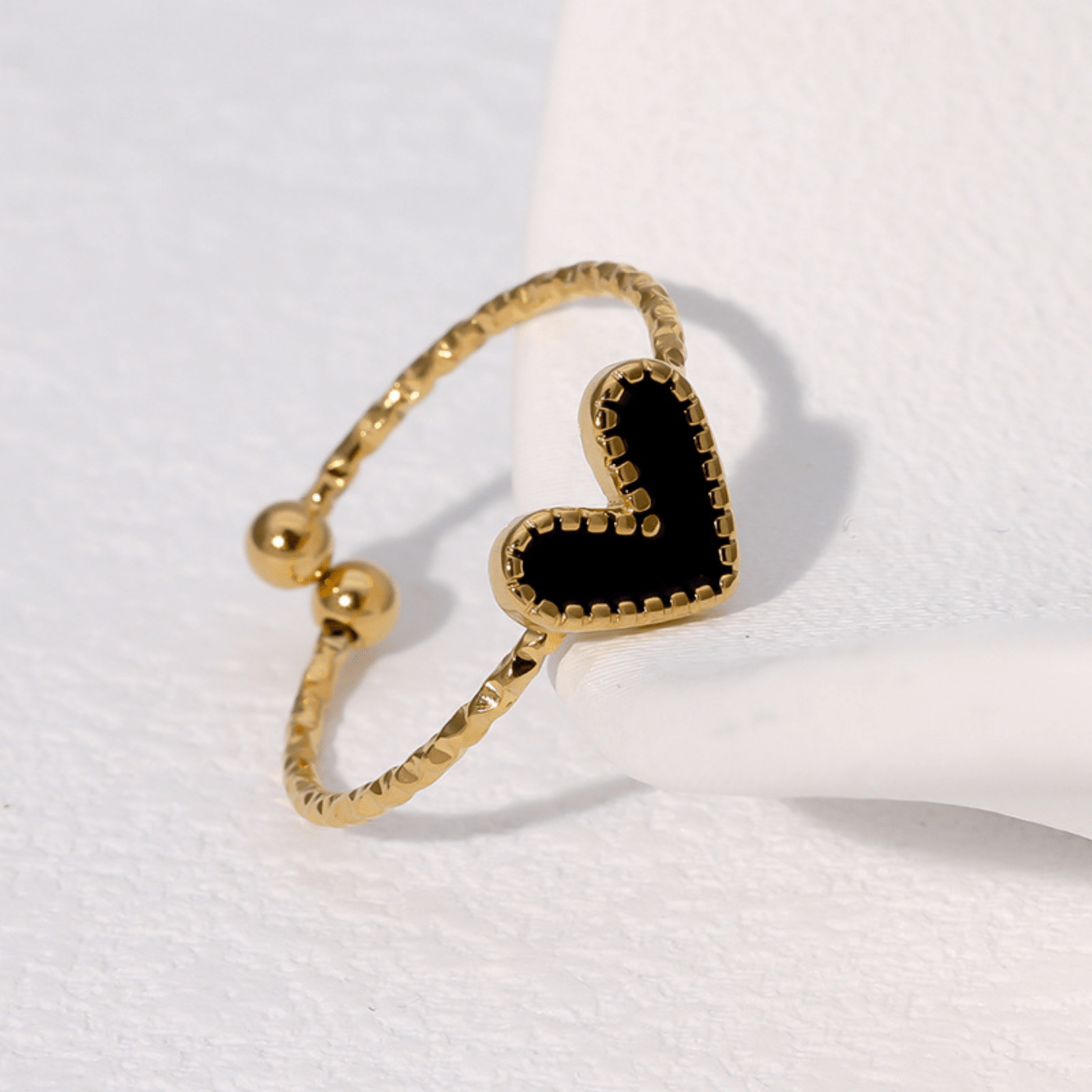 RICCARDI - BAGUE AJUSTABLE "Luna Heart" - Riccardi